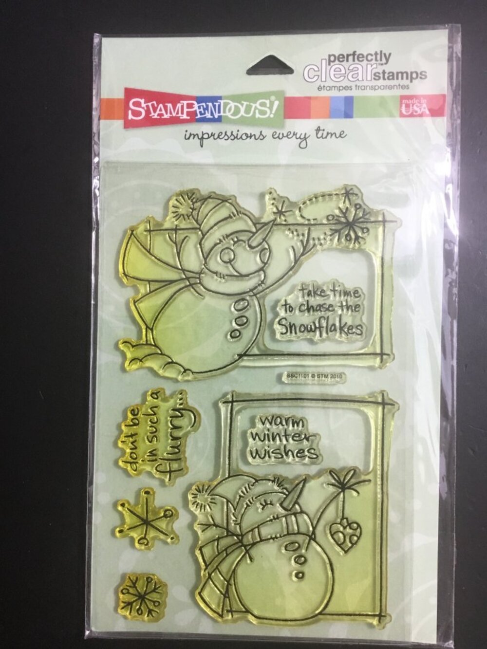 Stampendous Clear Stamps Snowman Flurry Set For Scrapbooking & Cardmaking